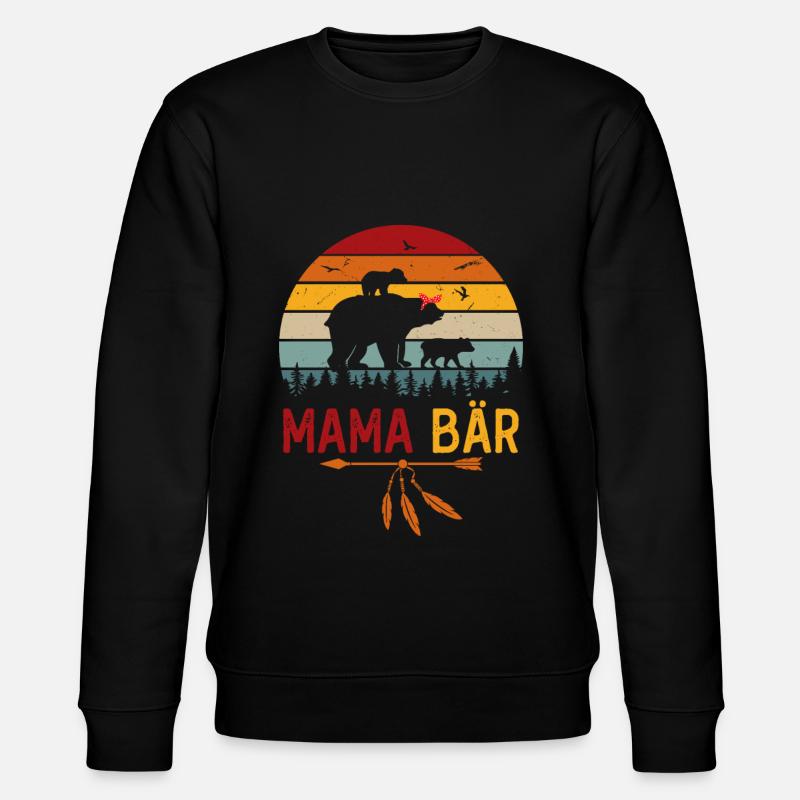 MamaBär - Stanley/Stella Unisex Bio-Sweatshirt CHANGER  - Schwarz
