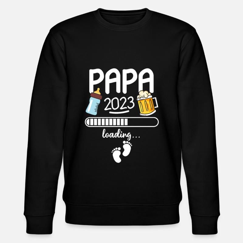 Werdender Papa 2023 Loading - Stanley/Stella Unisex Bio-Sweatshirt CHANGER  - Schwarz