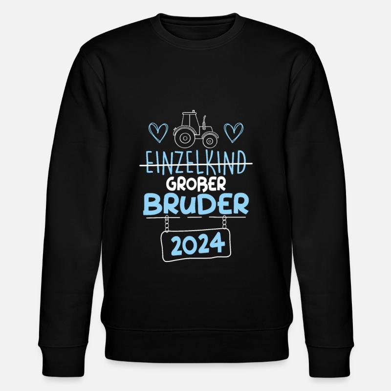 Großer Bruder 2024 - Stanley/Stella Unisex Bio-Sweatshirt CHANGER  - Schwarz