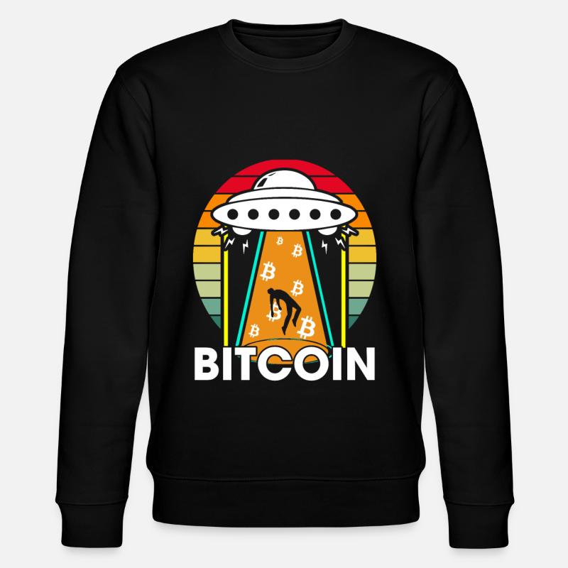 Bitcoin Alien - Stanley/Stella CHANGER Unisex Organic Sweatshirt - black