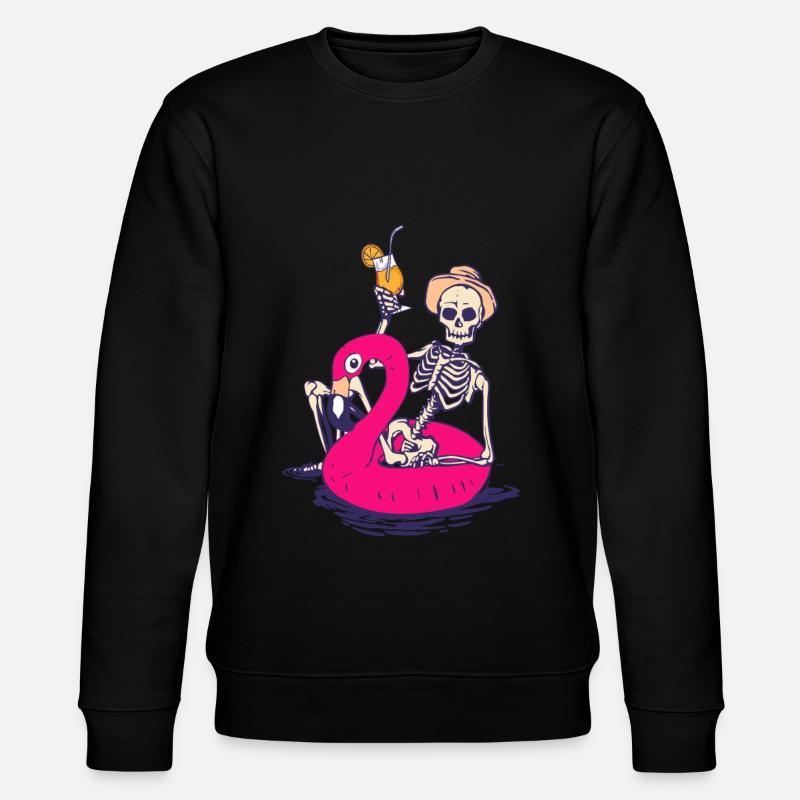 Skeleton Cocktail Flamingo Été - Sweat bio CHANGER Stanley/Stella Unisexe - noir