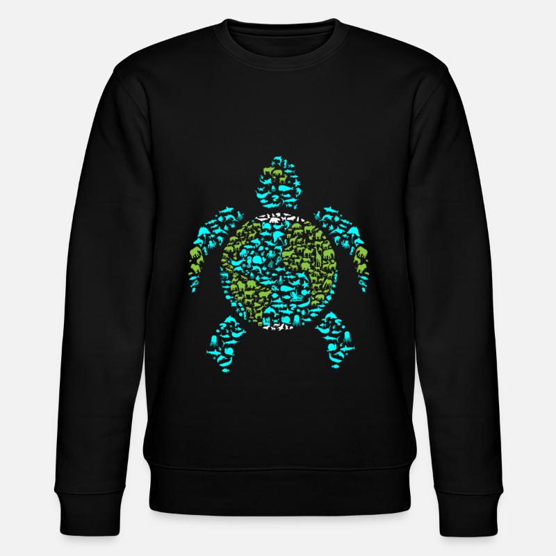 Earth Turtle - Stanley/Stella Unisex Bio-Sweatshirt CHANGER - Schwarz