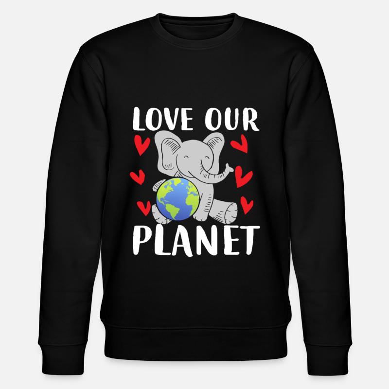 Aimez notre planète Elephant Earth - Sweat bio CHANGER Stanley/Stella Unisexe - noir