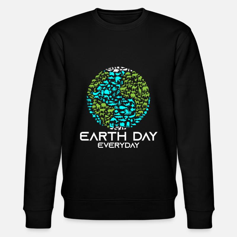 Earth Day Everyday - Stanley/Stella CHANGER Unisex Organic Sweatshirt - black