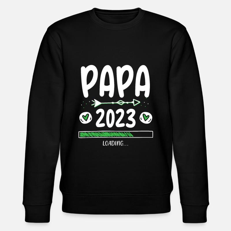 Papa 2023 Loading - Stanley/Stella Unisex Bio-Sweatshirt CHANGER  - Schwarz