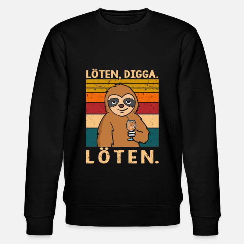 Löten Digga Löten Faultier - Stanley/Stella Unisex Bio-Sweatshirt CHANGER  - Schwarz