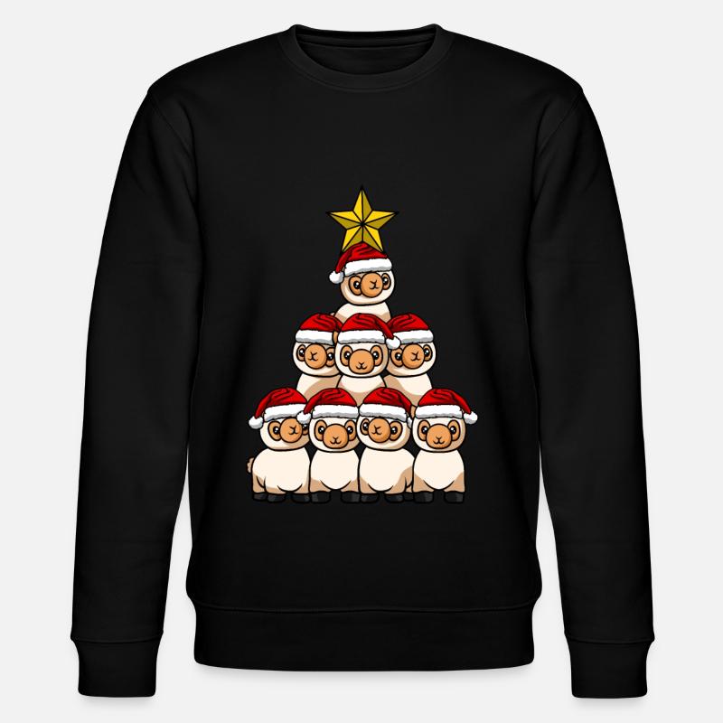 Arbre de Noël Lama - Sweat bio CHANGER Stanley/Stella Unisexe - noir