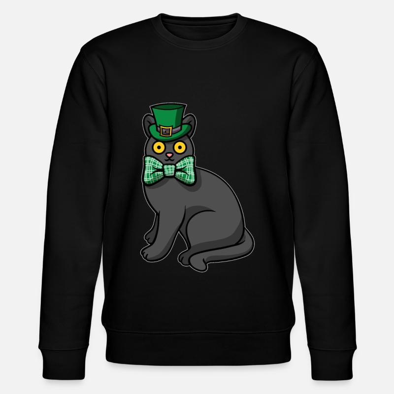 Chat noir Saint-Patrick - Sweat bio CHANGER Stanley/Stella Unisexe - noir