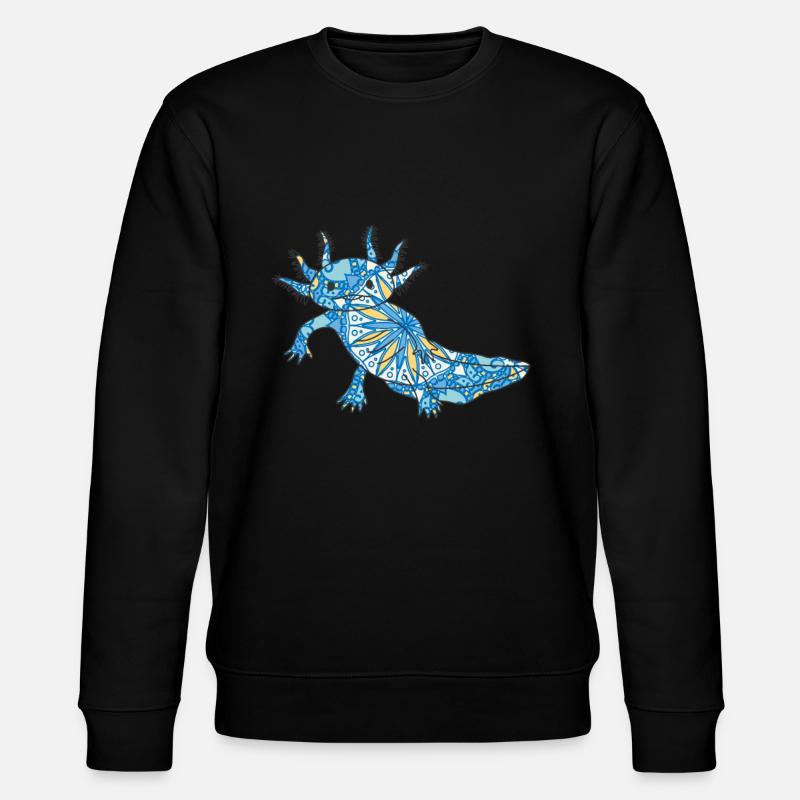 Mandala Axolotl Geometrie Muster - Stanley/Stella Unisex Bio-Sweatshirt CHANGER  - Schwarz