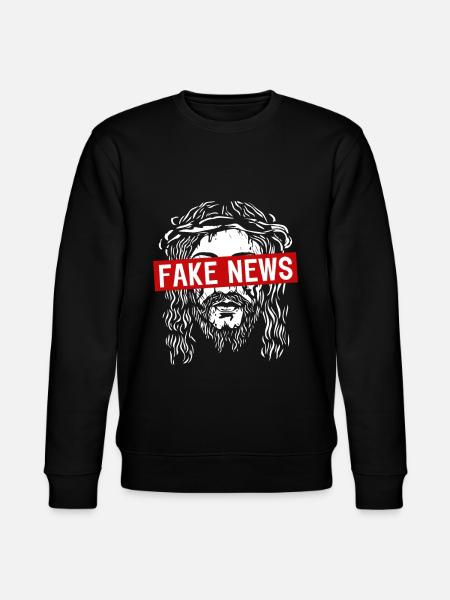 Jezus Nepnieuws - Stanley/Stella Uniseks bio-sweatshirt CHANGER  - zwart