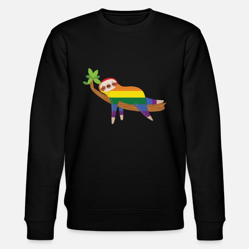 Sloth Pride - Stanley/Stella CHANGER Unisex Organic Sweatshirt - black
