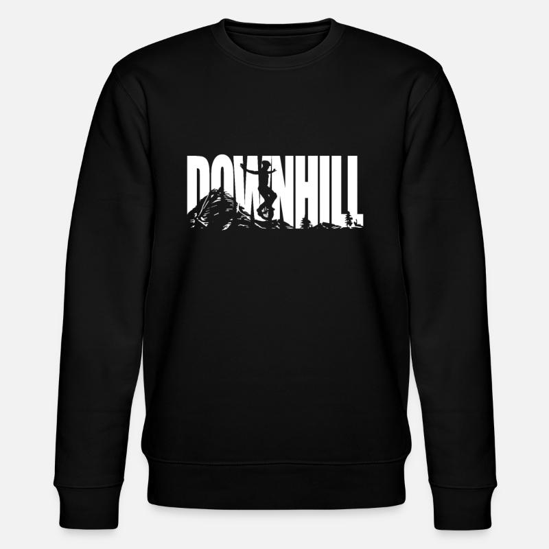 Downhill Unicycle - Stanley/Stella CHANGER Unisex Organic Sweatshirt - black
