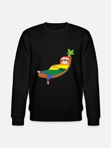 Pride Faultier - Stanley/Stella Unisex Bio-Sweatshirt CHANGER  - Schwarz