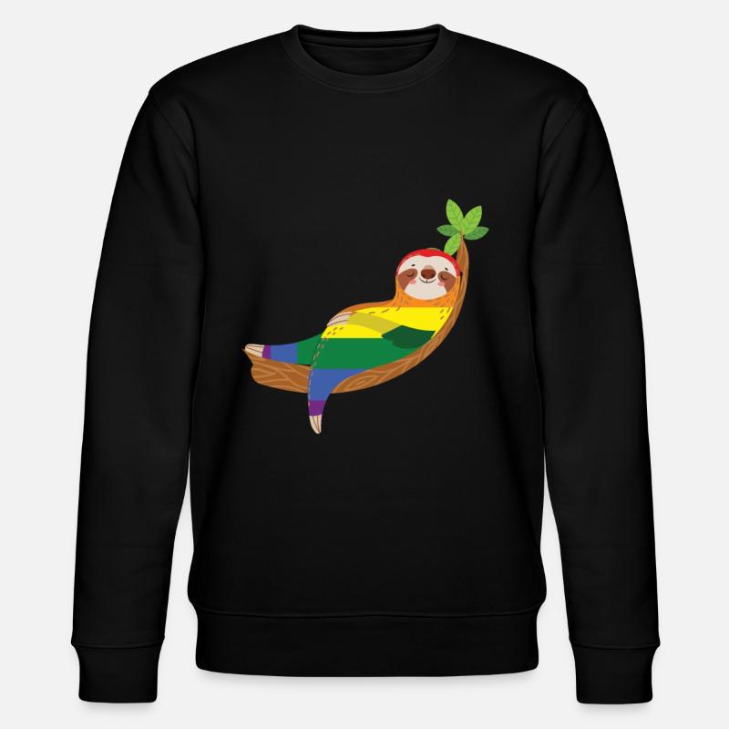 Pride Sloth - Stanley/Stella CHANGER Unisex Organic Sweatshirt - black