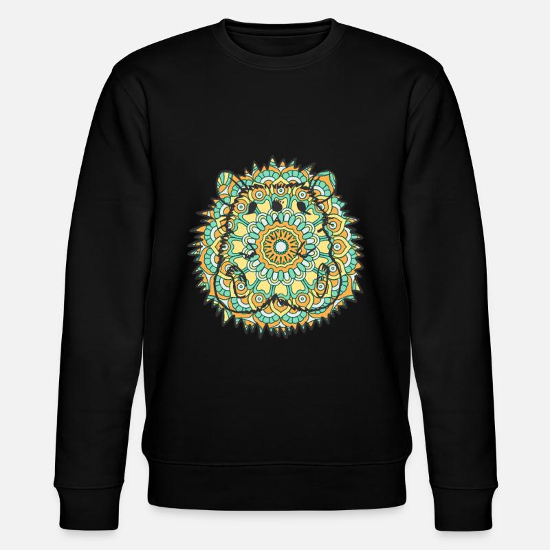 Mandala Igel Geometrie Muster - Stanley/Stella Unisex Bio-Sweatshirt CHANGER  - Schwarz