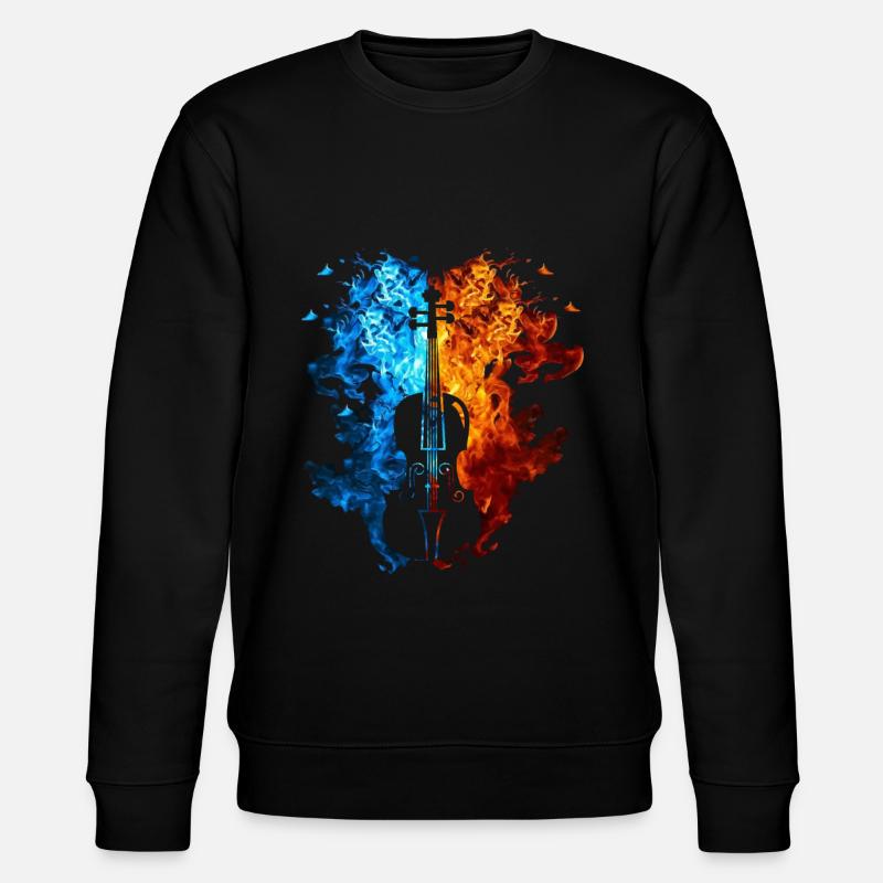 Fire Violin Flames Violoniste Violon - Sweat bio CHANGER Stanley/Stella Unisexe - noir