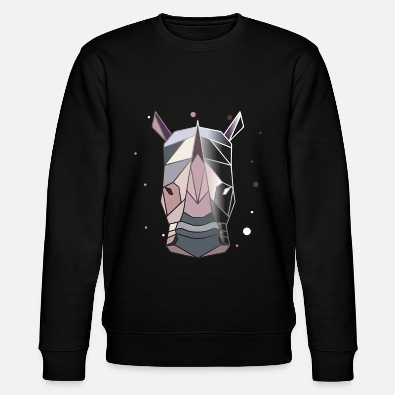 Rhino Polygon - Stanley/Stella CHANGER Unisex Organic Sweatshirt - black