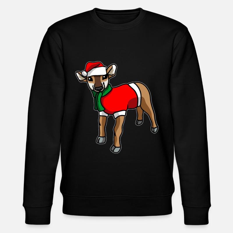Antilope en costume de Noël - Sweat bio CHANGER Stanley/Stella Unisexe - noir