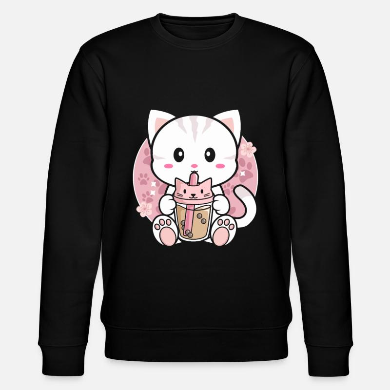 Thé à bulles pour chat - Sweat bio CHANGER Stanley/Stella Unisexe - noir