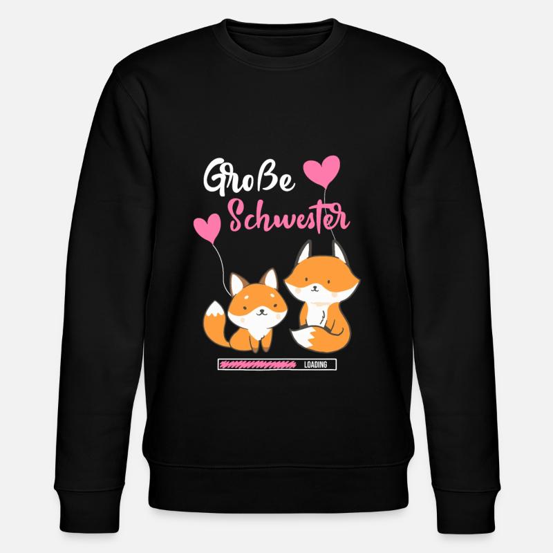 Große Schwester Lädt - Stanley/Stella Unisex Bio-Sweatshirt CHANGER  - Schwarz