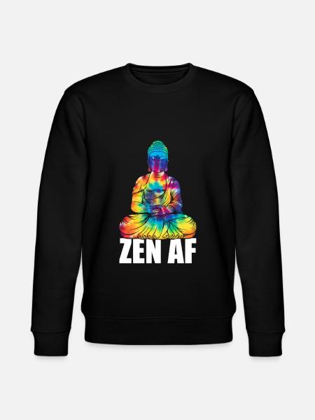 Zen AF Buddha Namaste Yoga Meditatie Workout - Stanley/Stella Uniseks bio-sweatshirt CHANGER  - zwart