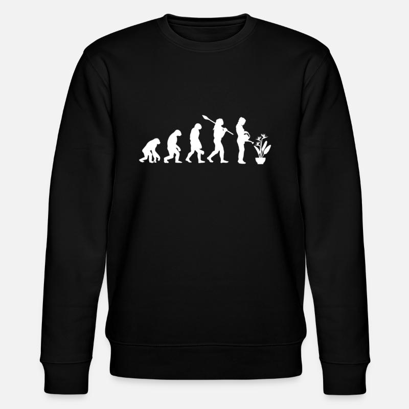 Evolution Gärtnerin Pflanze Gießkanne Strelizien - Stanley/Stella Unisex Bio-Sweatshirt CHANGER  - Schwarz