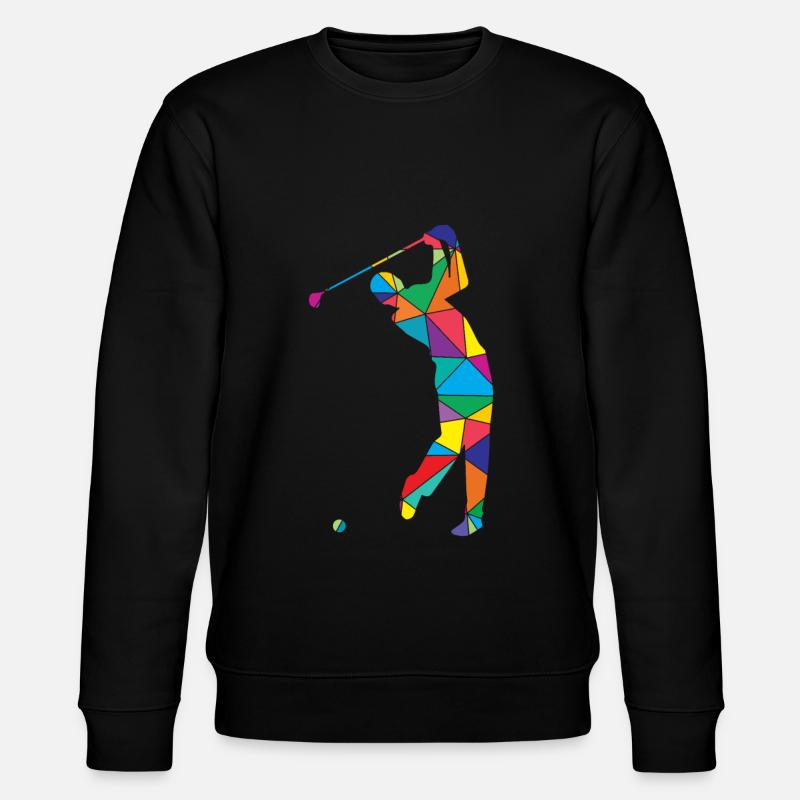 Low Poly Golfer Polygon Golf - Sweat bio CHANGER Stanley/Stella Unisexe - noir