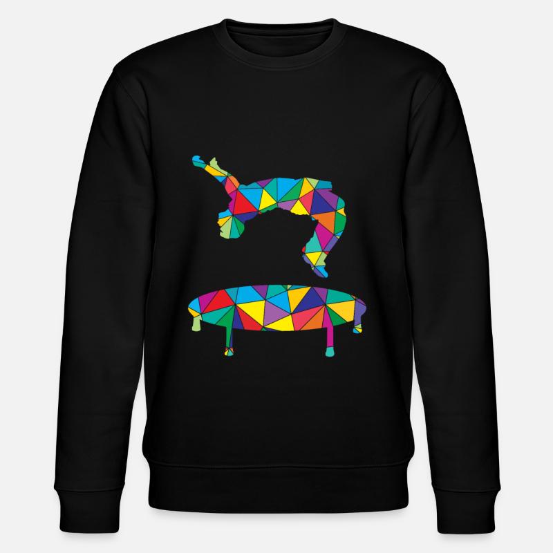 Trampoline Polygon - Stanley/Stella CHANGER Unisex Organic Sweatshirt - black