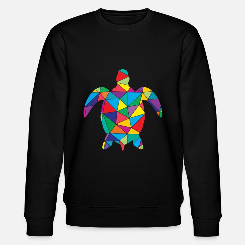 Schildkröte Polygon Turtle - Stanley/Stella CHANGER Unisex Organic Sweatshirt - black