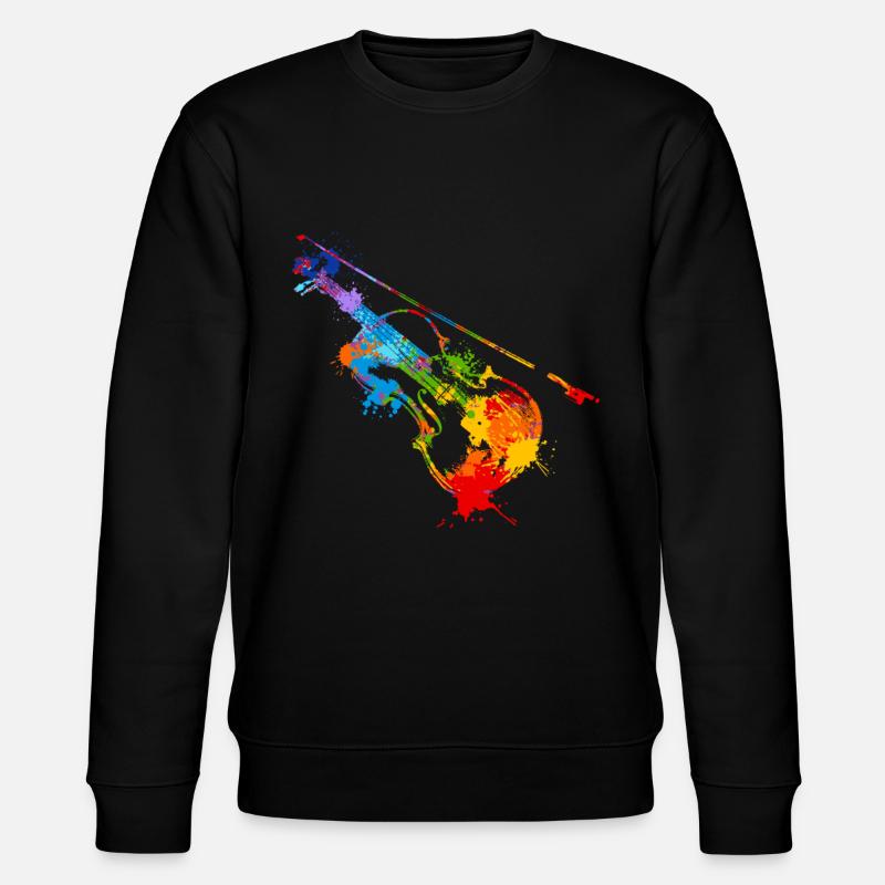 Splash Violine - Stanley/Stella Unisex Bio-Sweatshirt CHANGER  - Schwarz