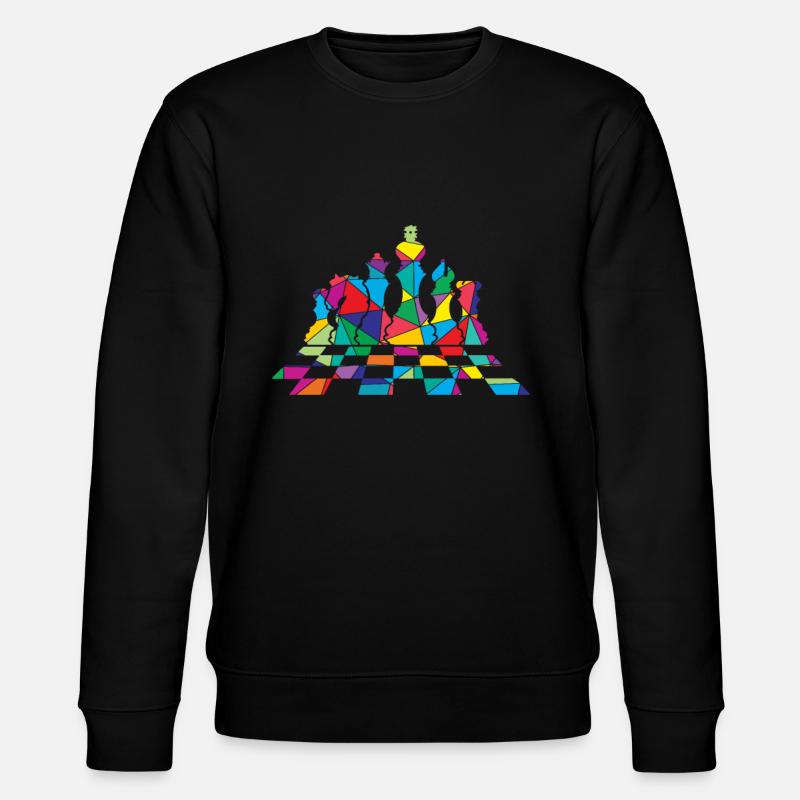 Schach Polygon Schachfigur - Stanley/Stella Unisex Bio-Sweatshirt CHANGER  - Schwarz