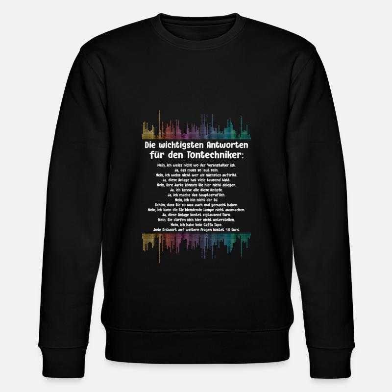 Antworten Der Tontechniker Tontechnik - Stanley/Stella Unisex Bio-Sweatshirt CHANGER  - Schwarz