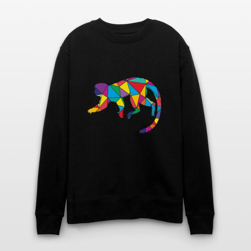 Low Poly Monkey Geometry Polygon Monkey Stanley/Stella CHANGER Unisex Organic Sweatshirt