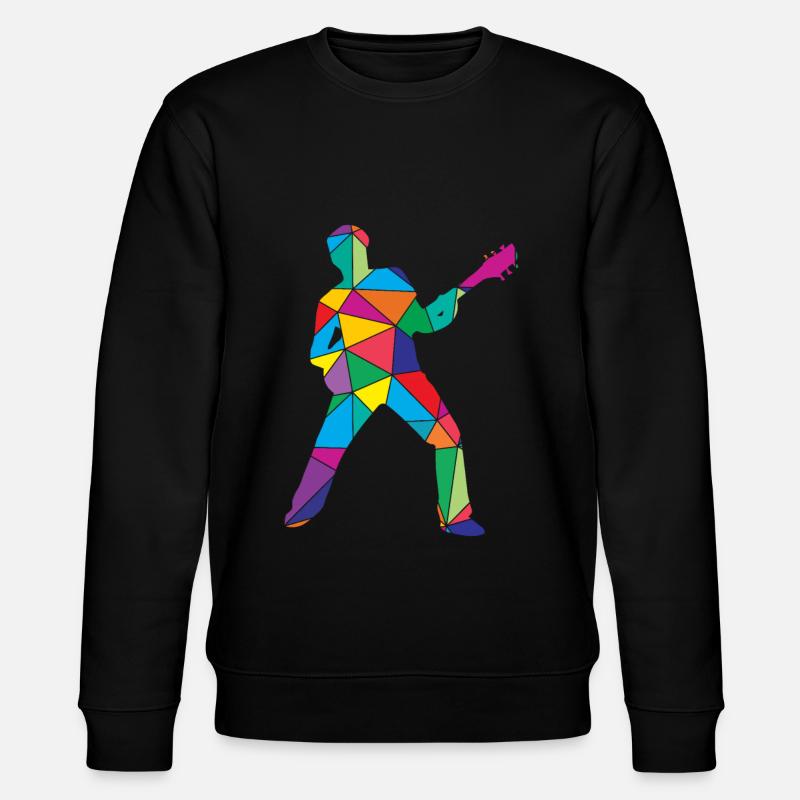 Gitarre Polygon Gitarristen - Stanley/Stella Unisex Bio-Sweatshirt CHANGER  - Schwarz