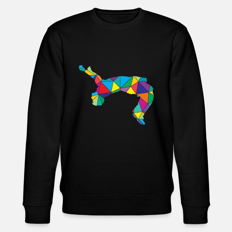 Freerunner Polygon Backflip - Stanley/Stella Unisex Bio-Sweatshirt CHANGER  - Schwarz