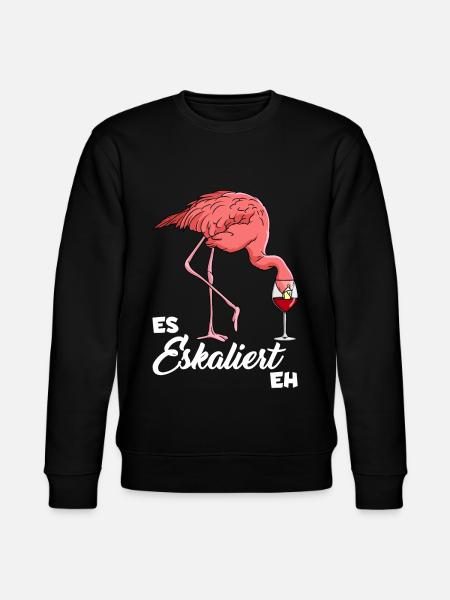 It escalates anyway Flamingo - Stanley/Stella CHANGER Unisex Organic Sweatshirt - black