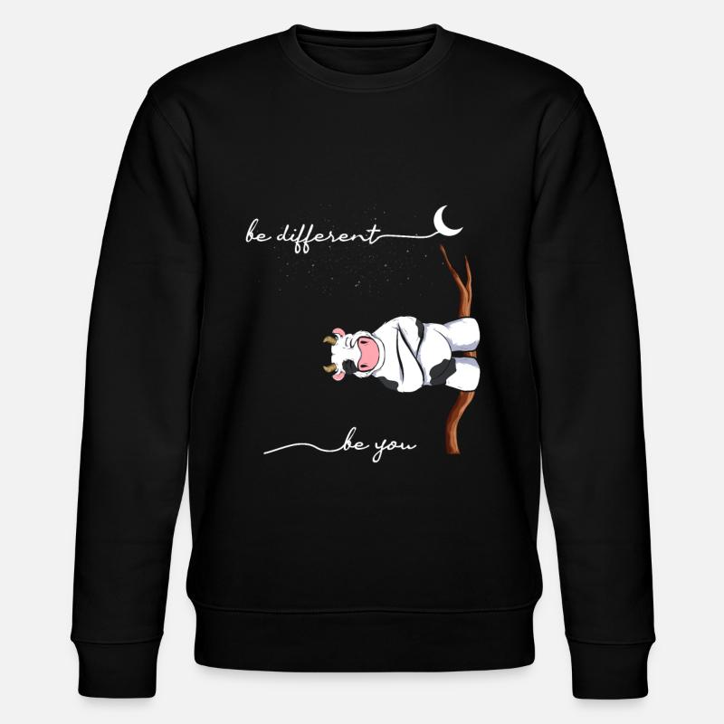 Funny Be Different Cow - Stanley/Stella CHANGER Unisex Organic Sweatshirt - black