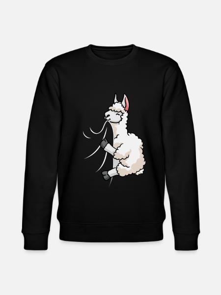 Biting Llama - Stanley/Stella CHANGER Unisex Organic Sweatshirt - black