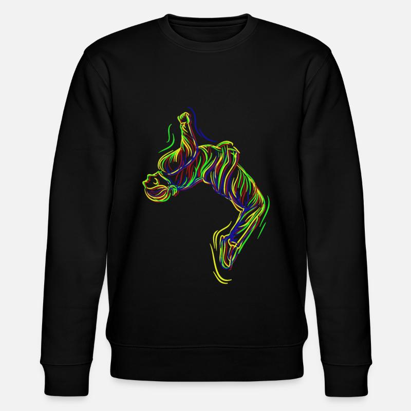 Parkour Backflip - Stanley/Stella Unisex Bio-Sweatshirt CHANGER  - Schwarz