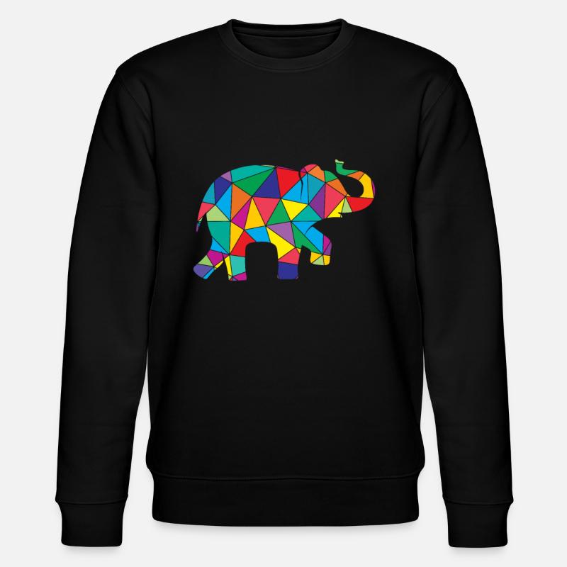 Low Poly Elephant Géométrie Éléphant - Sweat bio CHANGER Stanley/Stella Unisexe - noir