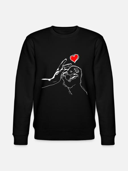 Wiesel Liebe Frettchen High Five - Stanley/Stella Unisex Bio-Sweatshirt CHANGER - Schwarz