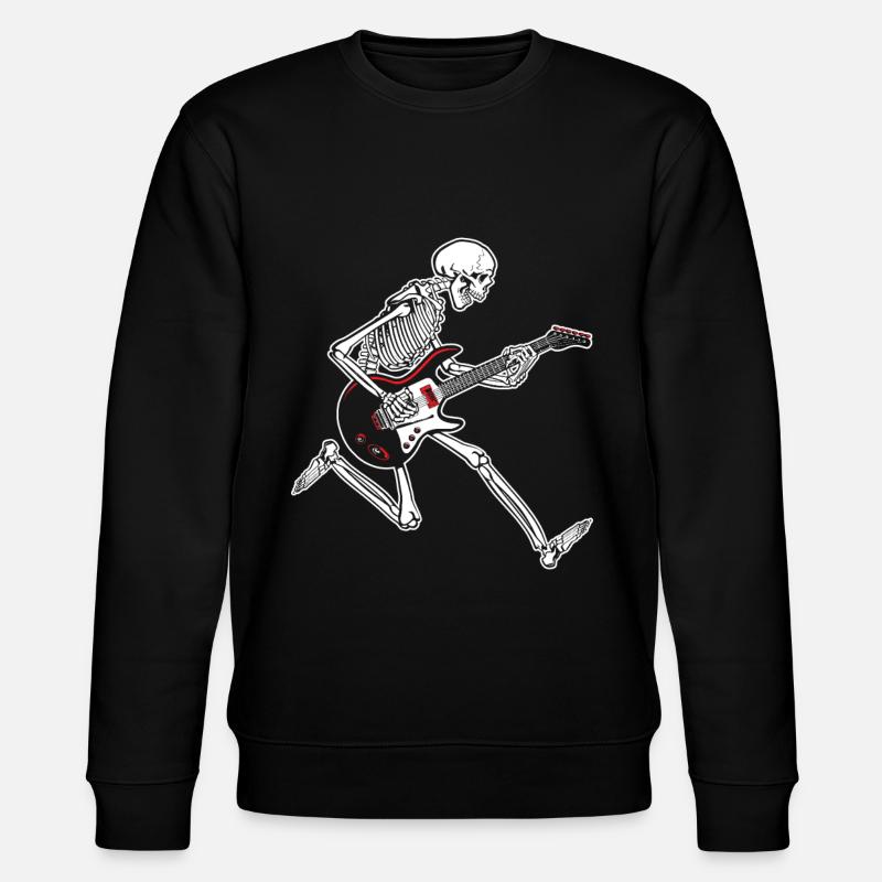 Skeleton Guitar - Stanley/Stella CHANGER Unisex Organic Sweatshirt - black