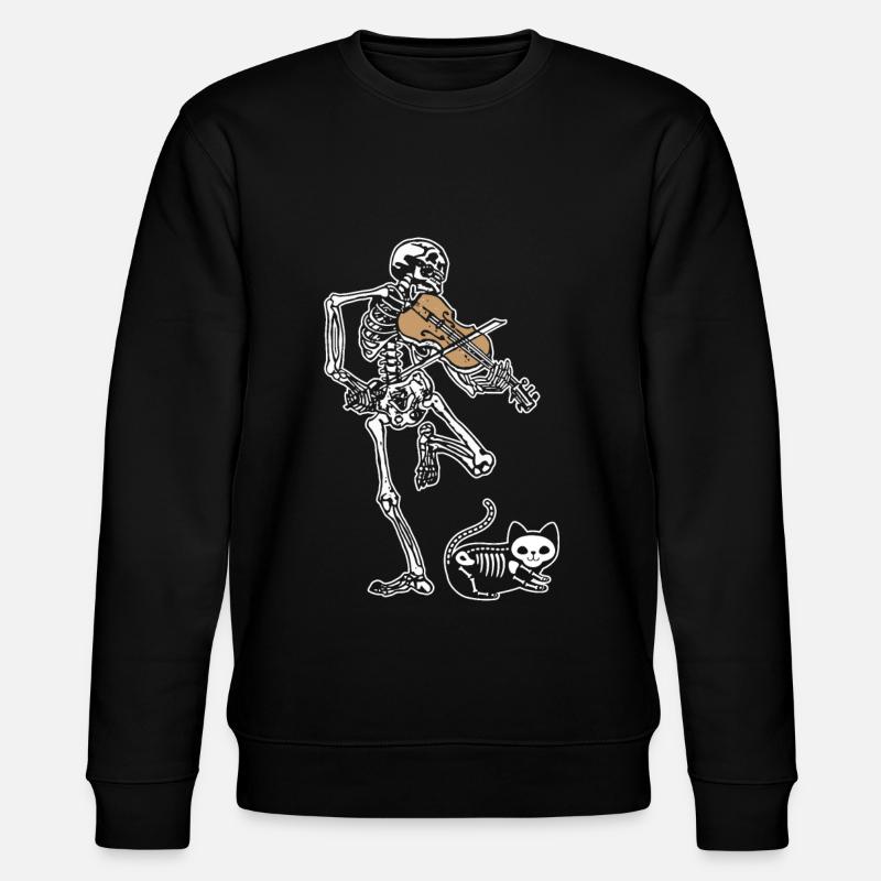 Squelette Violon Cat - Sweat bio CHANGER Stanley/Stella Unisexe - noir