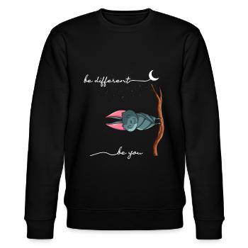 Be Different Bat Be You Autism Awareness Bat - Stanley/Stella Unisex Bio-Sweatshirt CHANGER  - Schwarz - Vorne - Nik (191cm) & Marisol (170cm)