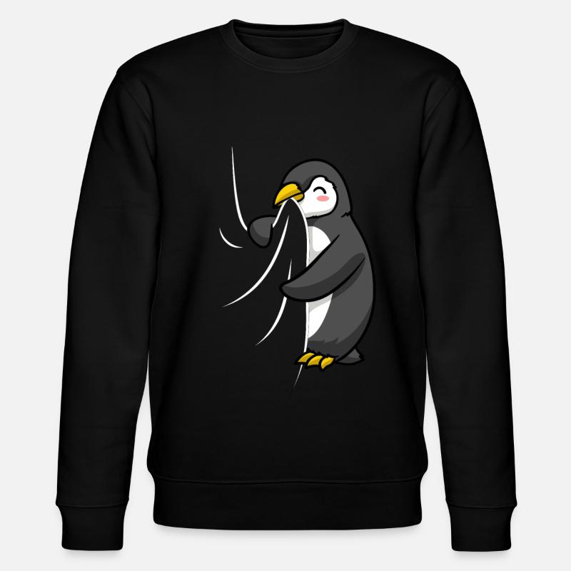 Biting Penguin - Stanley/Stella Unisex Bio-Sweatshirt CHANGER  - Schwarz