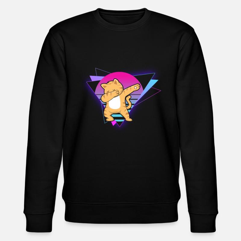 Vaporwave Cat - Stanley/Stella Unisex Bio-Sweatshirt CHANGER  - Schwarz