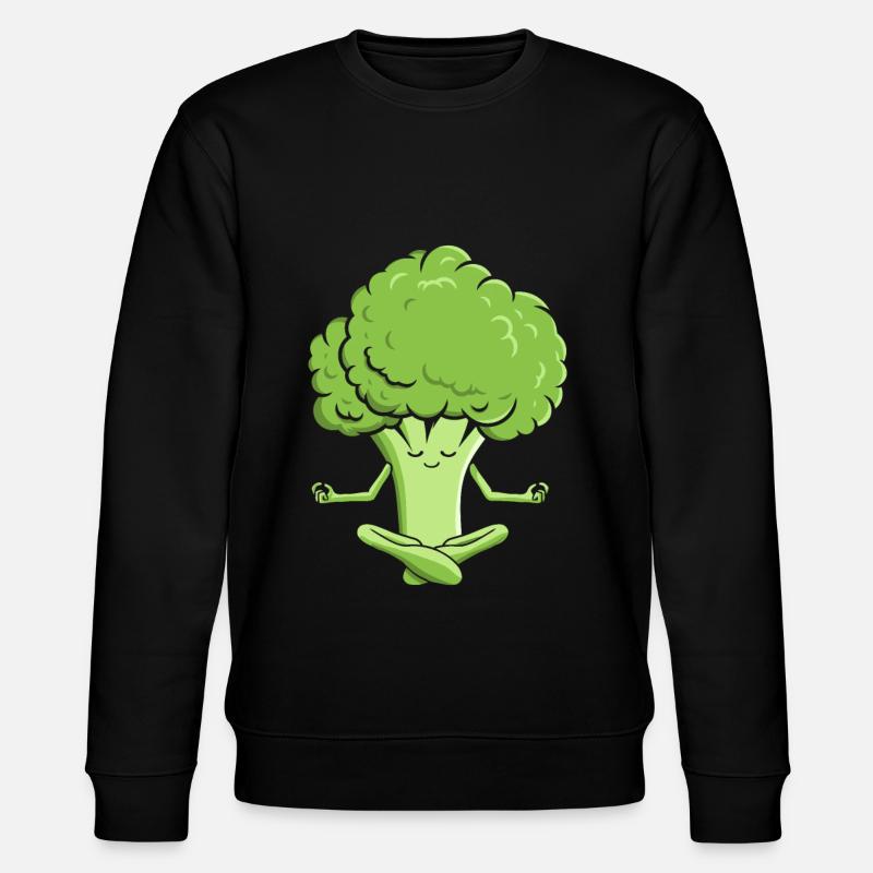 Broccoli Yoga - Stanley/Stella CHANGER Unisex Organic Sweatshirt - black