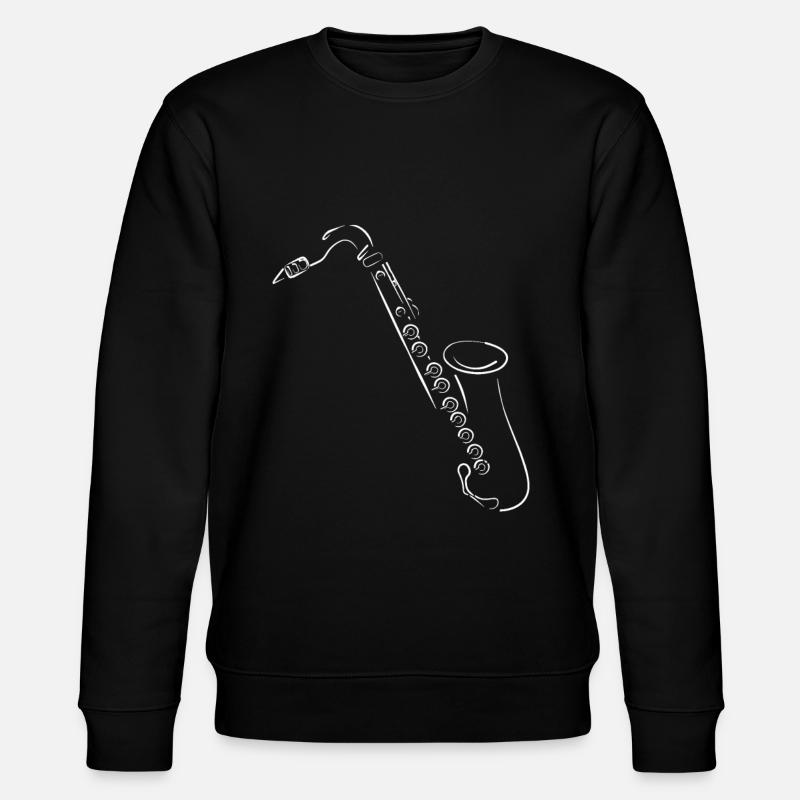 Saxophone Silhouette Dessin Jazz - Sweat bio CHANGER Stanley/Stella Unisexe - noir