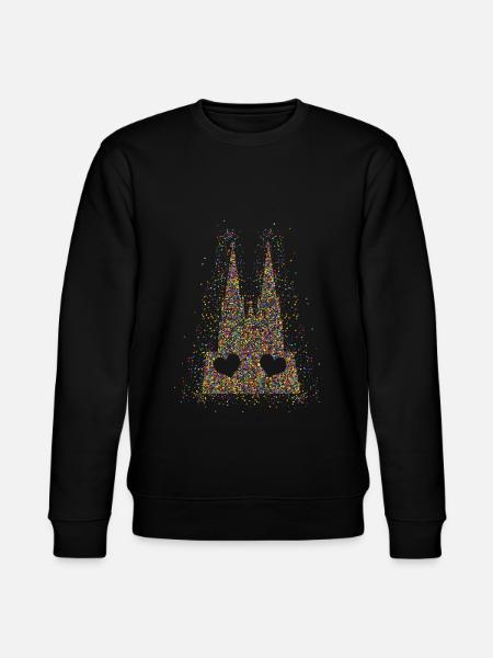 Konfetti Im Herzen Köln Herzschlag - Stanley/Stella Unisex Bio-Sweatshirt CHANGER  - Schwarz