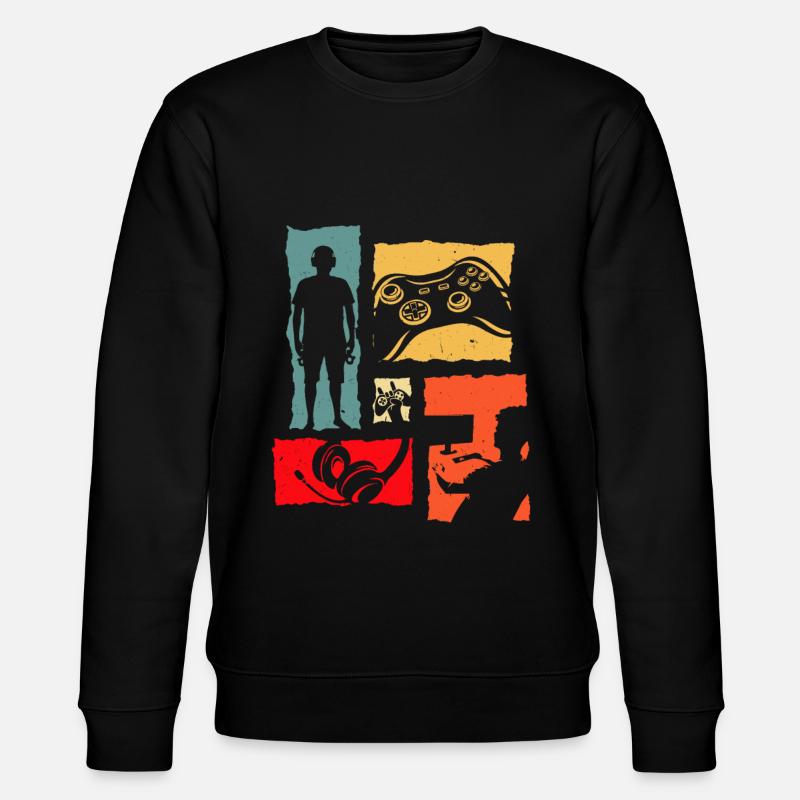Dart Retro - Stanley/Stella Unisex Bio-Sweatshirt CHANGER  - Schwarz